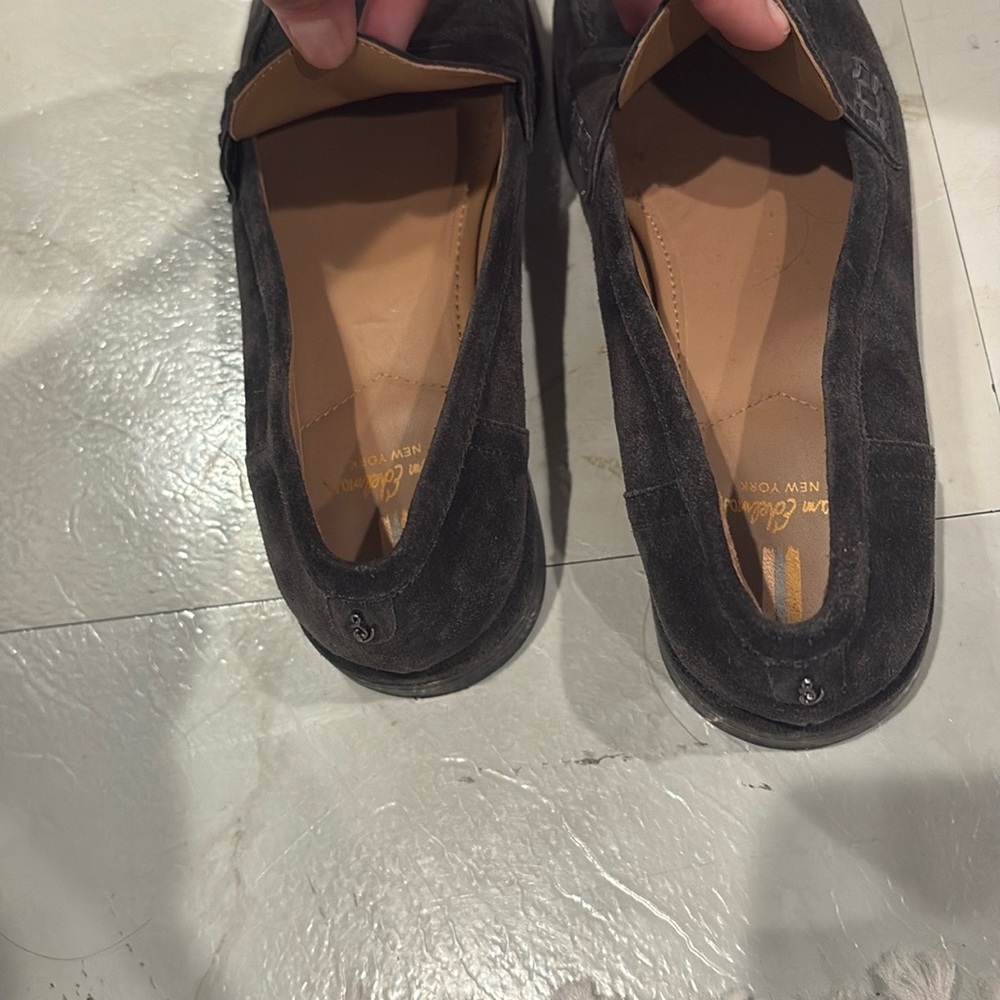 Sam Edelman Navy Sueded Leather Loafers - Picture 4 of 5